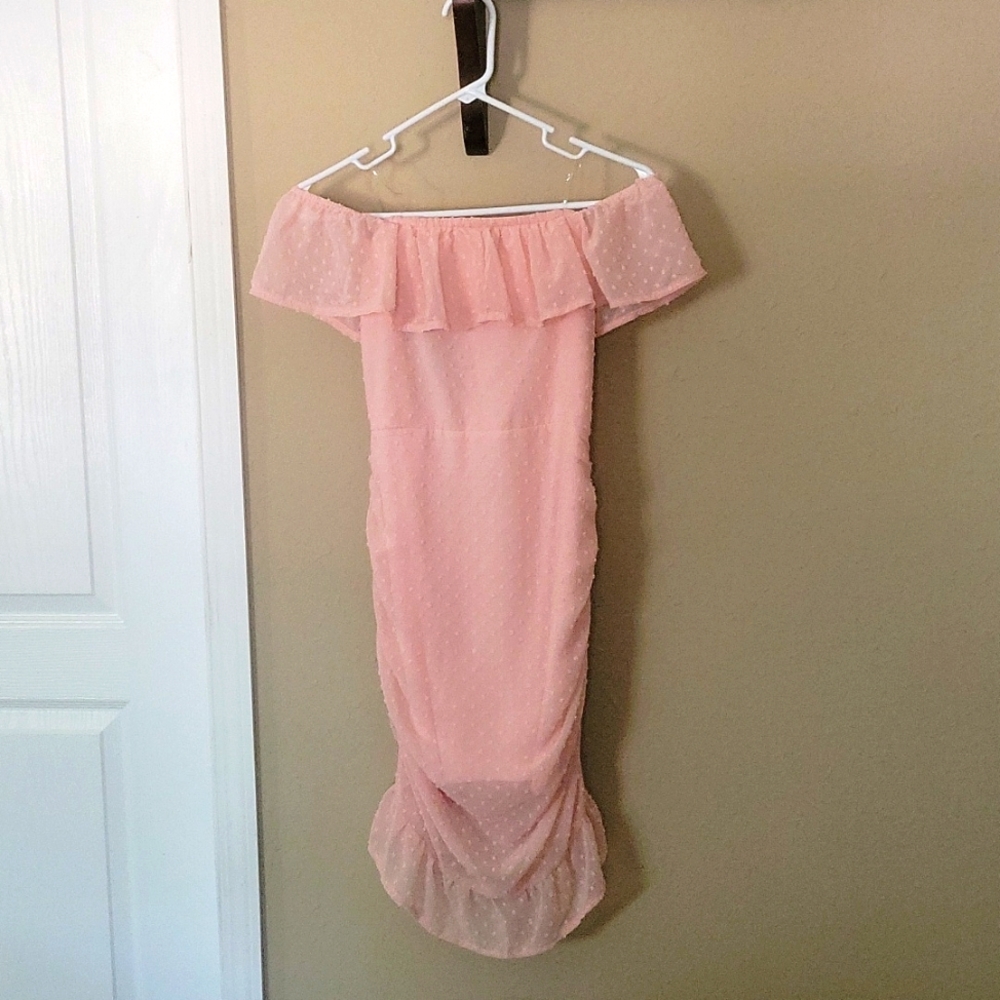 Pink Strapless Eilly Bazar mini dress